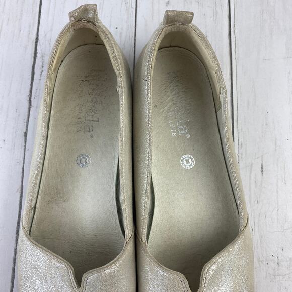 Bussola Metal Washed Vapor Cannes Canta Slip On Flats Size 7.5 EU 38 - Picture 11 of 16